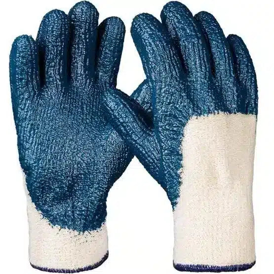 Nitril Handschuhe "Hercules", blau, 3/4 getaucht, Strickbund 10