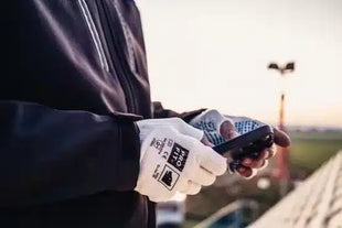 Strickhandschuhe, fein, fingerlos, einseitig Noppen