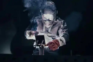 Hitzeschutzhandschuh, Sebatanleder, 5-Finger, 35 cm