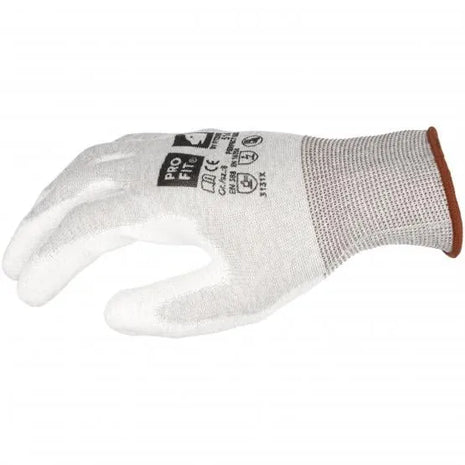 ESD Handschuh "Perfect esd", PU beschichtet, weiß