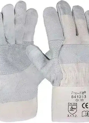 Rindspalt Leder Arbeitshandschuhe, "Düne", verstärkt, natur,