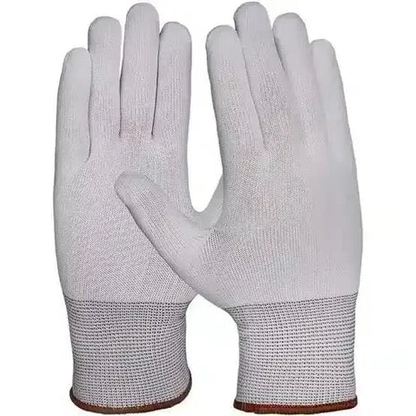 Weiße Arbeitshandschuhe aus nahtlosem Gewebe, Hygieneschutz, medizinische Schutzkleidung