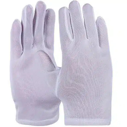 Nylon-Feinstrickhandschuh, genäht, reinweiß, 30 DEN - leichte Qualität