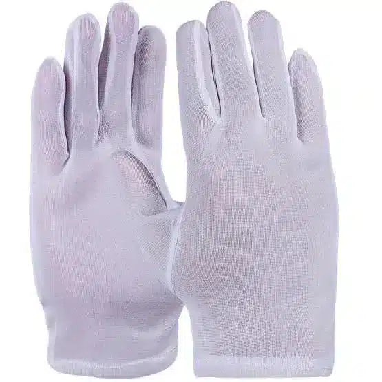 Nylon-Feinstrickhandschuh, genäht, reinweiß, 30 DEN - leichte Qualität