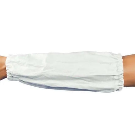 Armschoner Vollleder, 35 cm, Gummizug, natur