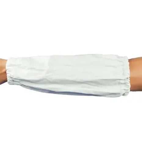 weißer Einweg-Ärmelschoner Hygieneschutz, elastisch, geeignet für Medizin und Pflege