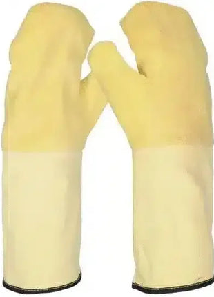 Gelbe Schutzhandschuhe mit langer Stulpe für Arbeitsschutz und Hygiene, isolierend