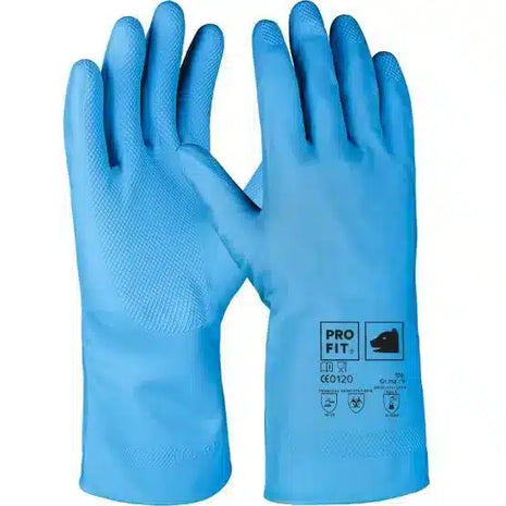 Latex Haushaltshandschuhe, Standard-Qualität, 30 cm, blau 9