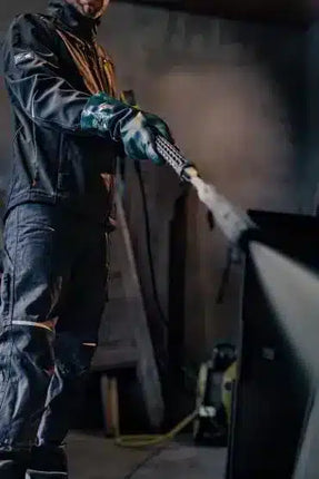 PVC Chemikalienschutzhandschuhe "Pirat", grün, 35 cm, geraut 10