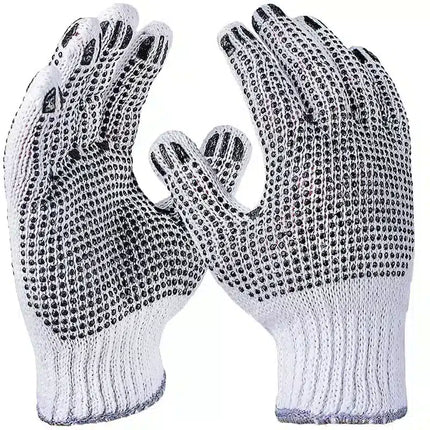 Strickhandschuhe, grob, weiß, beidseitig Noppen 8
