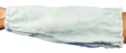 Armschoner Spaltleder, 35 cm, Gummizug, natur