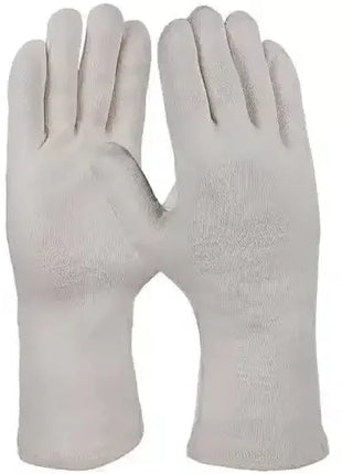 Weiße Hygienehandschuhe aus Stoff, Schutz für medizinische Anwendungen, Paar, isoliert