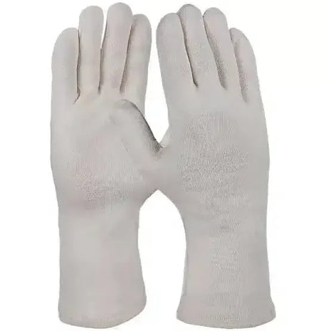 Weiße Hygienehandschuhe aus Stoff, Schutz für medizinische Anwendungen, Paar, isoliert