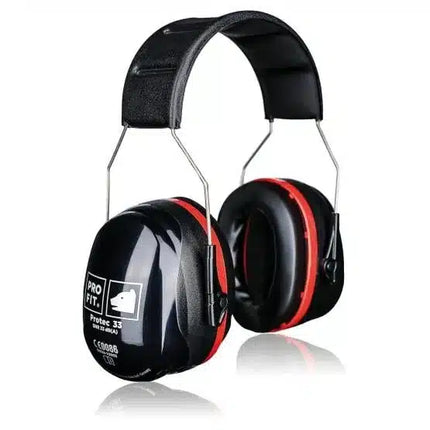 Kapselgehörschutz "Protec 33" schwarz/rot, SNR 33 dB