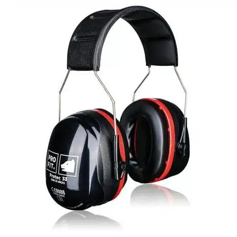 Kapselgehörschutz "Protec 33" schwarz/rot, SNR 33 dB