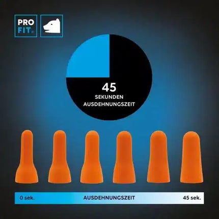 Gehörschutzstöpsel "Prosoft 38", orange, 50 Paar Dose, SNR 38 dB