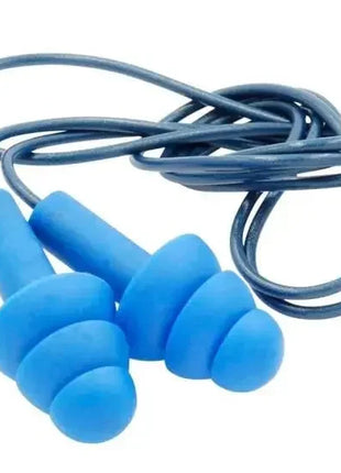 Blaue, wiederverwendbare Gehörschutzstöpsel mit Kordel, Hygieneschutz für Arbeitsschutz
