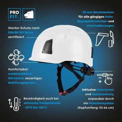 Schutzhelm "Pro Cap D!-Rock" weiß