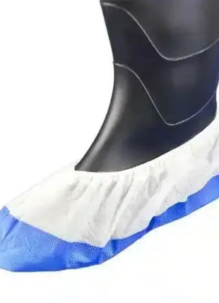 Schuhüberzieher Einweg, hygienisch, blau-weiß, Schutz im medizinischen Bereich