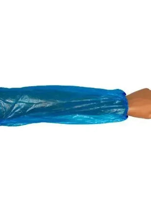 Blauer Einweg-Armstulpe für hygienischen Armschutz in Medizin und Pflege