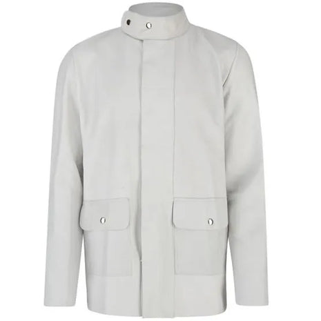 Volllederjacke, mit Druckknöpfen XL