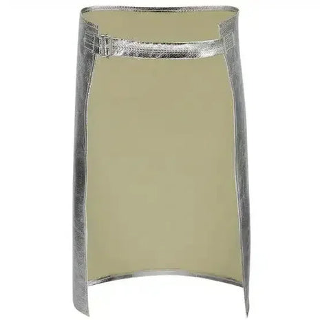 Metallschutzschürze Silber, Schutzkleidung für Hygiene, Medizin und Arbeitsschutz, frontal.
