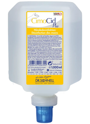 CimoCid Plus 1000ml Händedesinfektionsmittel Flasche mit Pumpspender, Hygieneprodukt