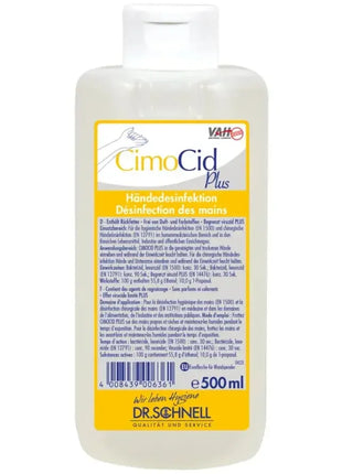 CimoCid Plus Händedesinfektion 500ml Flasche, professionelle Handdesinfektion, medizinisches Hygieneprodukt