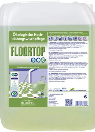 Floortop eco 10L Kanister, ökologischer Hochleistungswischpflege-Reiniger für professionelle Bodenreinigung