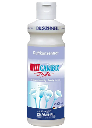 Dr. Schnell Duftkonzentrat Mili Caribic, 200ml Flasche, Hygiene Duftreiniger, gebrauchsfertig