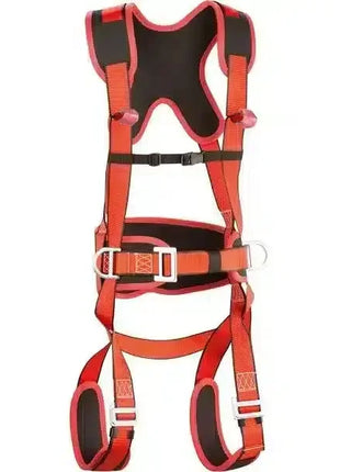 Vollkörper-Sicherheitsgurt in Rot-Schwarz für Arbeitsschutz, ergonomisch gepolstert