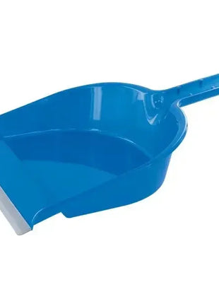 Blaue Kehrschaufel aus Kunststoff mit Griff, Reinigungszubehör für Hygienebereich
