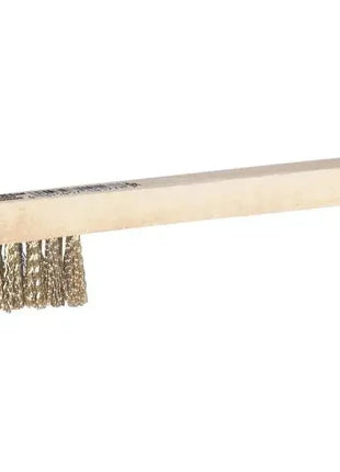 Handbürste mit Messingborsten und Holzgriff für hygienische Reinigung, Reinigungsbürste