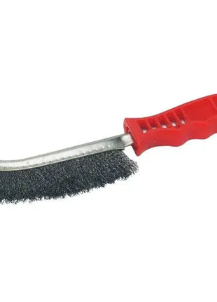 Drahtbürste mit rotem Kunststoffgriff, Reinigungsbürste für Hygiene und Oberflächenreinigung