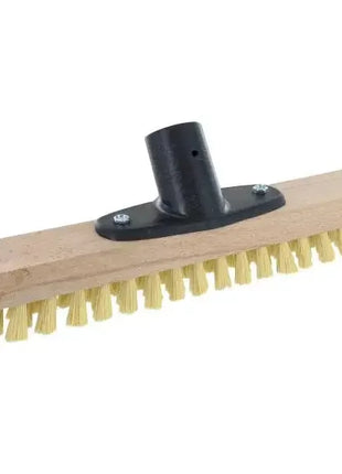 Schrubbbürste mit Holzgriff und harten Borsten zur professionellen Bodenreinigung
