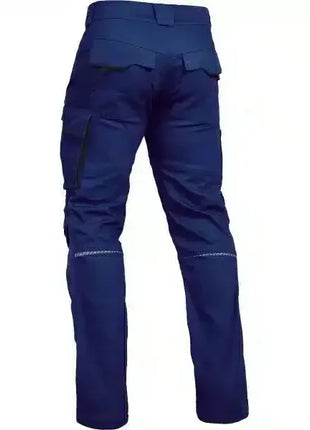 Blaue Arbeitshose mit Seitentaschen, robustes Material, professionelle Berufsbekleidung
