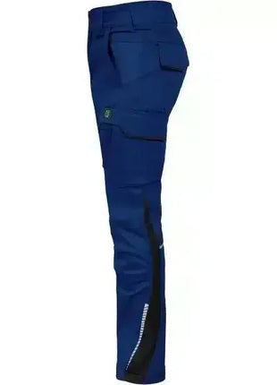 Blaue Arbeitshose mit Seitentaschen und reflektierenden Details, Schutzbekleidung