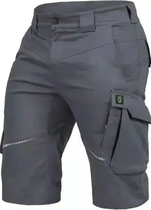 Graue Arbeitsshorts mit Seitentasche, robuste Handwerker-Bermuda für den Profibereich