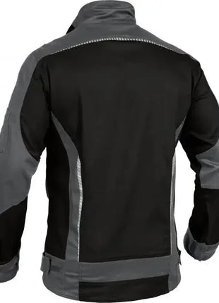 Arbeitsjacke für Herren in Schwarz und Grau, robust, Schutzkleidung, Rückansicht