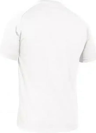 Weißes T-Shirt aus Baumwolle, Rückansicht, medizinische Berufsbekleidung, Hygieneprodukt