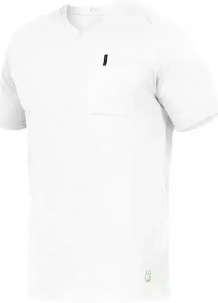 Weißes Herren-T-Shirt mit Brusttasche, medizinische Kleidung, hygienisch, kurzarm