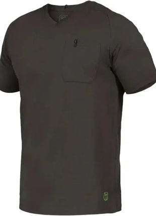 Schwarzes Herren-T-Shirt mit Brusttasche, Kurzarm, Rundhals, modernes Design