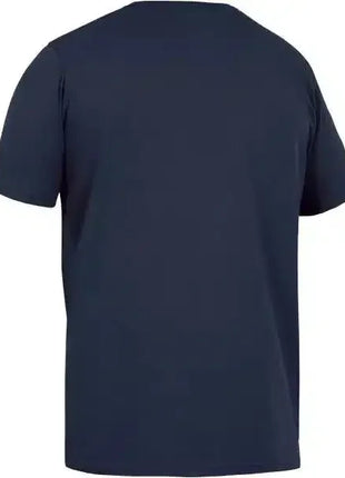 Dunkelblaues T-Shirt Rückansicht, kurzärmelig, einfarbig, für Hygiene- und Medizinbereich geeignet