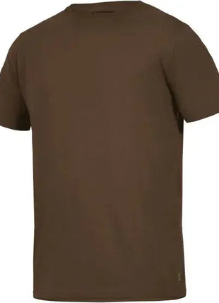 Braunes T-Shirt aus Baumwolle, klassischer Schnitt, medizinische Berufsbekleidung