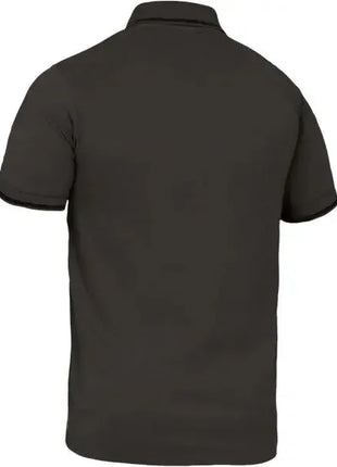 Schwarzes Poloshirt kurzarm Rückansicht, atmungsaktives Material für Berufsbekleidung