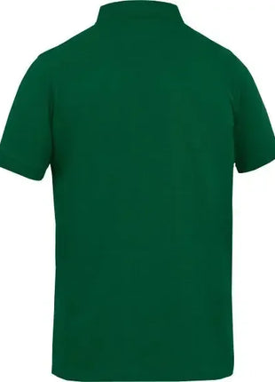 Grünes Polo-Shirt mit Kurzarm, Rückenansicht, medizinische Berufsbekleidung