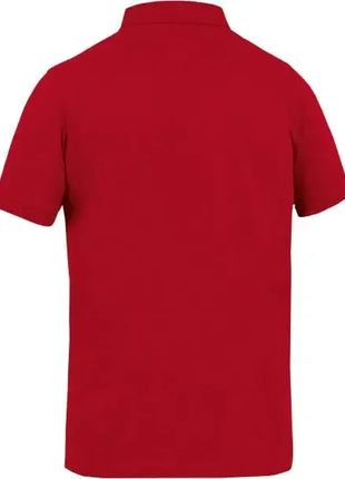 Rotes Poloshirt kurzarm Rückansicht, hochwertige Berufsbekleidung, unisex