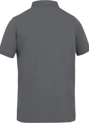 Graues Herren-Poloshirt kurzarm, Rückansicht, professionelle Arbeitskleidung