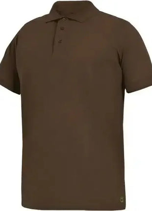 Braunes Herren-Poloshirt aus Baumwolle, kurzarm, klassischer Schnitt, neutraler Hintergrund