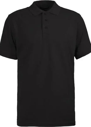 Schwarzes Poloshirt kurzarm, klassisch, für Berufsbekleidung und Hygiene geeignet